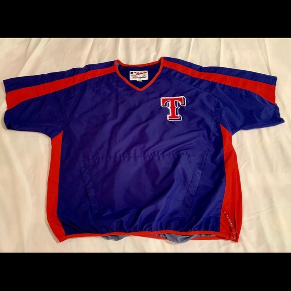 -TX Rangers Blue Pullover Short Slv - Picture 8 of 8
